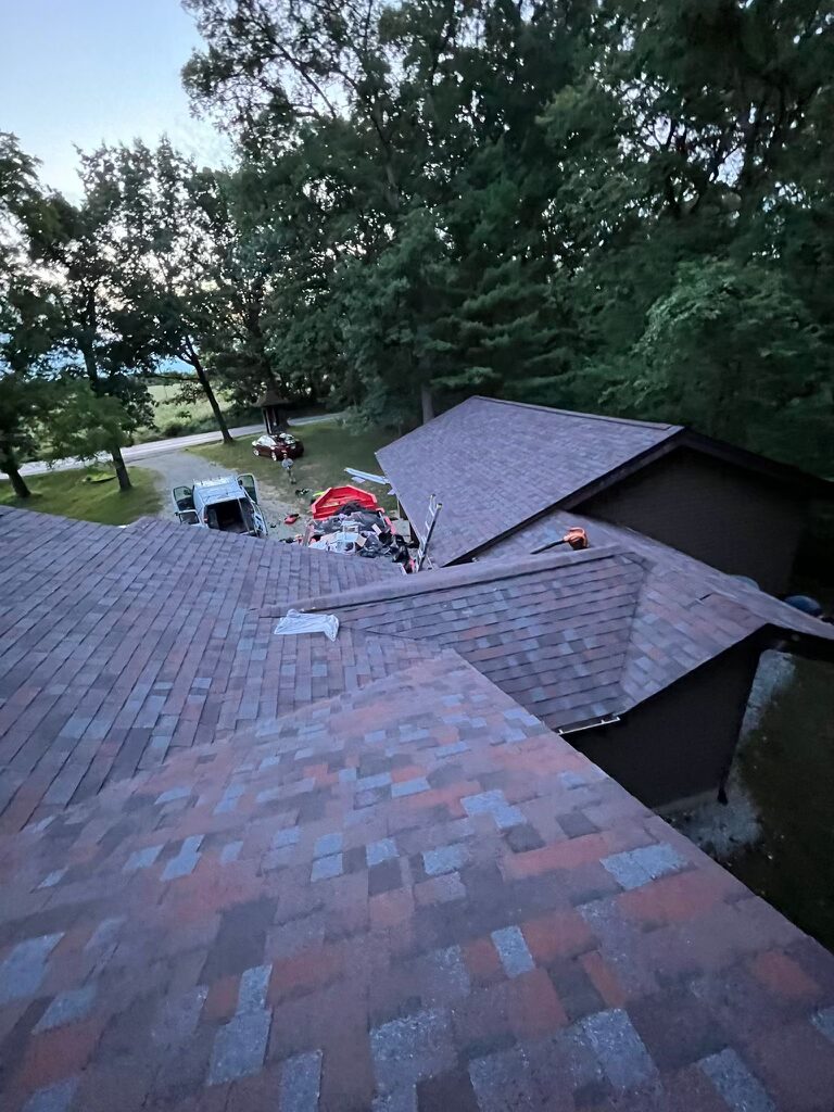 Architectural shingle roof detail craftsman installation in St. Louis MO